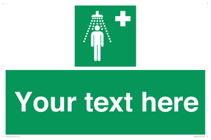 Custom Safety Shower Sign